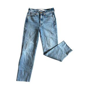 AYR Womens Sz 26S The Sugar High-Rise Straight-Leg Jeans Medium Wash